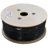Kabel FTP venkovní dvouplášťový 	4 páry PVC+PE černý CAT 5e drát 24AWG čistá měď	Měrky po metrech	balení na dřevěných cívkách po 305m.ROZDĚLENÍ KABELŮ DLE REAKCE NA OHEŇ - VÍCE ZDE.