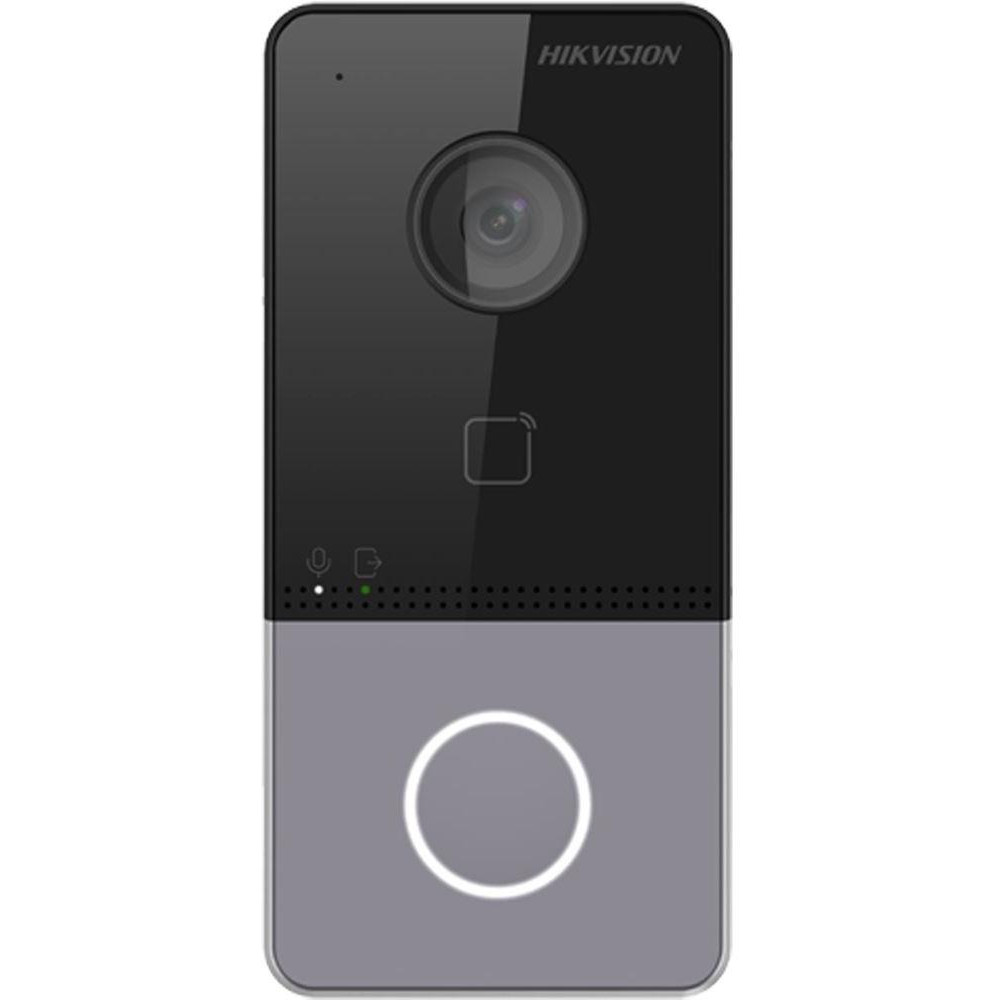 DS-KV6113-PE1(C) - IP dveřní interkom, 1-tlač., plast, čtečka karet, 2MPx kamer